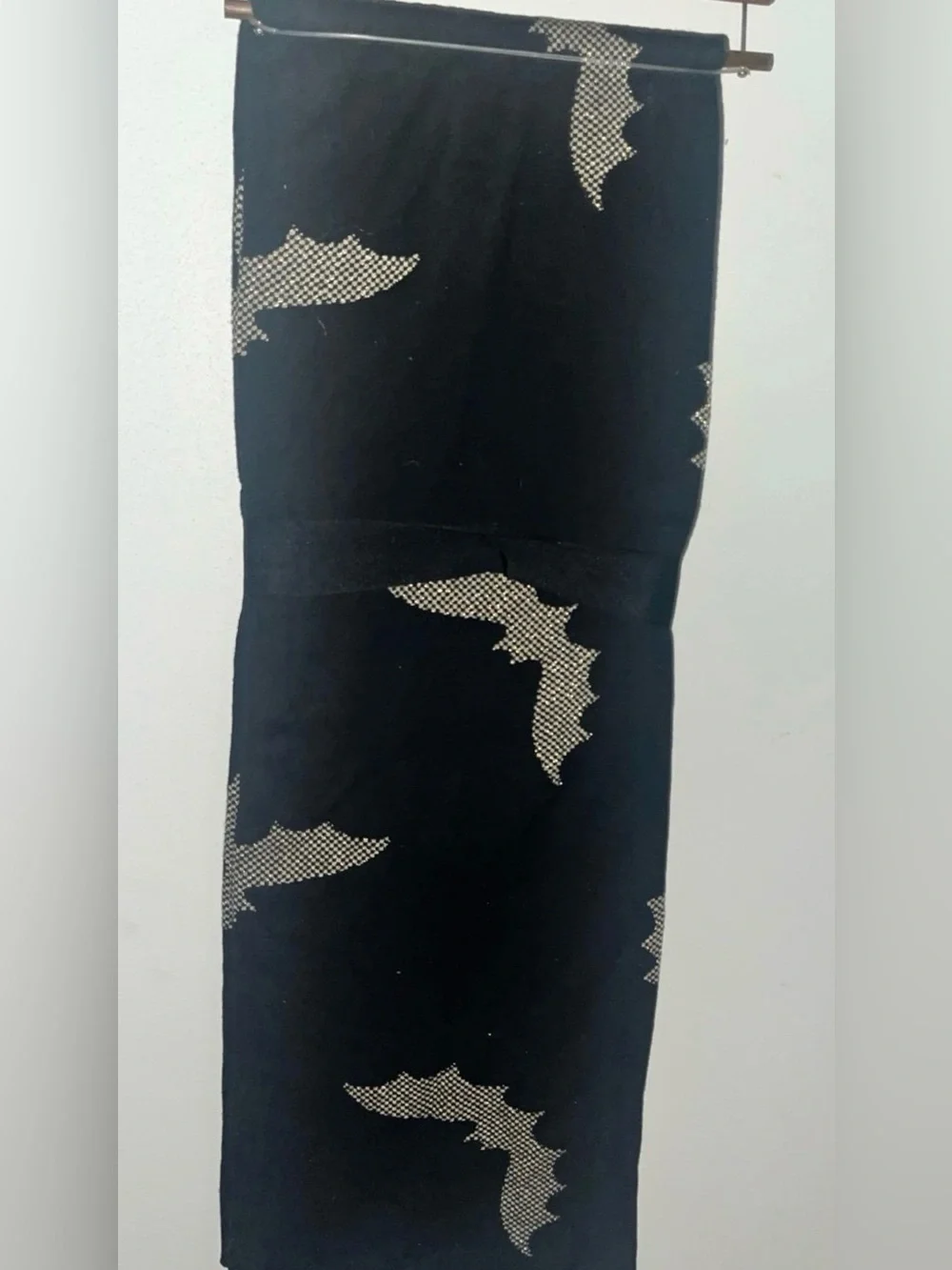 NWT Magaschoni Home Beaded Rhinestone Bat 50 x 70 Oversized Blanket Halloween